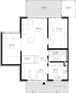 Senioren-Residenz - Das Tor zum Suhrental, 3½ - Zi - Wohnungen